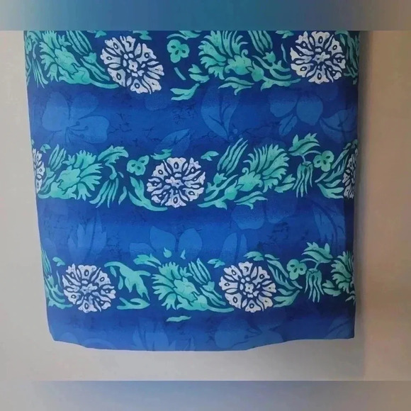 VTG Sag Harbor, Blue Floral Sheath Shift Midi dress Womens Sz 10 NWOT - Picture 5 of 10